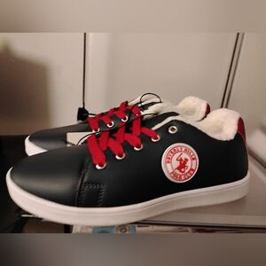 New Beverly Hills Polo Club Women Black and Red Sneakers